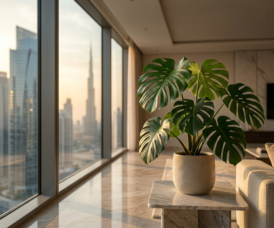 indoor plants Dubai home office air purifying houseplants